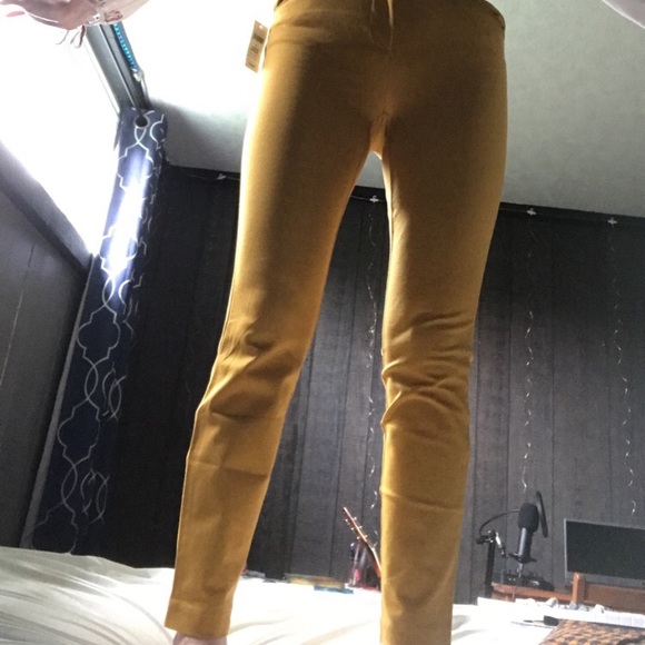 Gap Signature Skinny Ankle Yellow Pants - Picture 6 of 7
